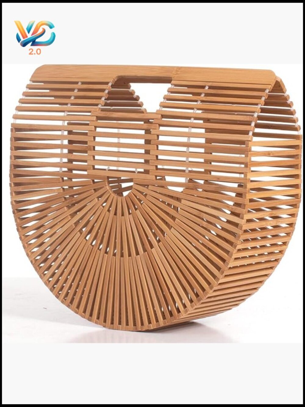 Handwoven Bamboo Straw Tote Bag Retro Trapezoid Style Summer Beach Casual